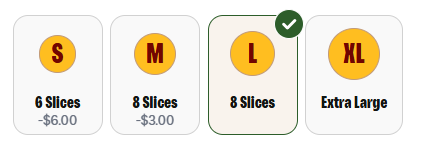 papa johns the meat pizza sizes